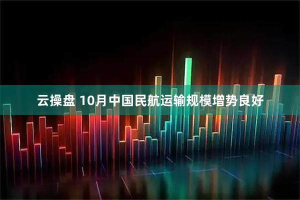 云操盘 10月中国民航运输规模增势良好