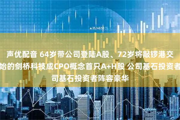 声优配音 64岁带公司登陆A股、72岁将敲锣港交所，他创始的剑桥科技成CPO概念首只A+H股 公司基石投资者阵容豪华